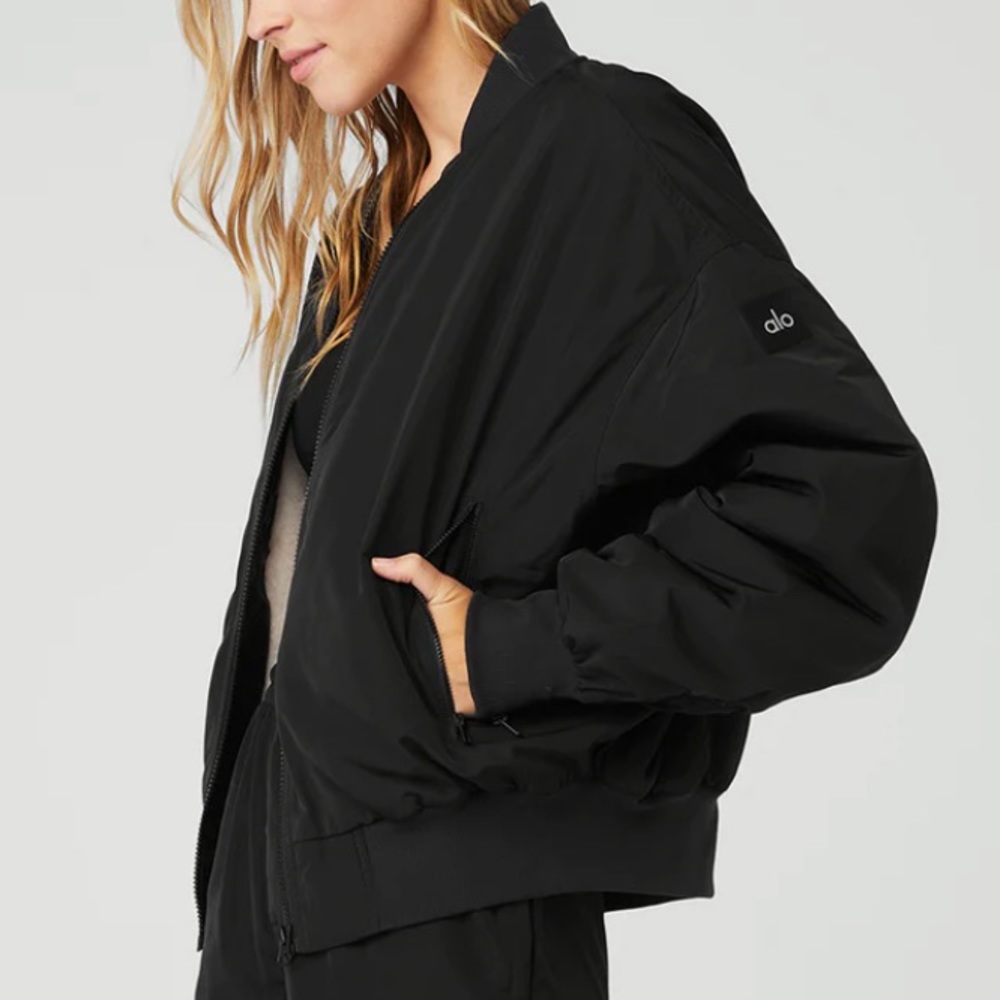 ALO Yoga Black Bomber Jacket